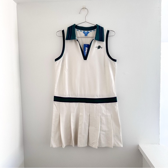 Prince White and Green Mini Dress - Picture 9 of 9